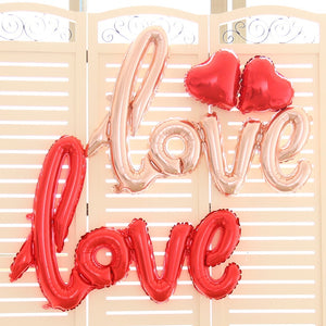 High Quality LOVE Letter Foil Balloon Anniversary Wedding Valentines Birthday Party Decoration Champagne Cup Photo Booth Props