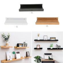 Load image into Gallery viewer, Floating Shelves Trays Bookshelves and Display Bookcase Modern Wood Shelving Units for Kids Bedroom Wall Mounted Storage Shelf