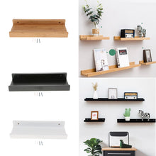 Load image into Gallery viewer, Floating Shelves Trays Bookshelves and Display Bookcase Modern Wood Shelving Units for Kids Bedroom Wall Mounted Storage Shelf