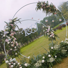 Load image into Gallery viewer, Iron Circle Wedding Arch Props Background Decor Single Arch Shelf Outdoor Lawn Wedding Flower Door Rack Party Decoration Frame