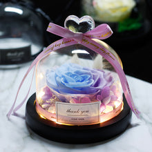 Load image into Gallery viewer, The Beauty And Beast Rose Flower Eternal Preserved In Glass Dome wedding Decoration Valentines Day Birthday party Gift