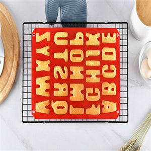 Silicone Large Alphabet Ice Chocolate Letter Mould Stencil Cake Jelly Cupcake Baking Mold UK