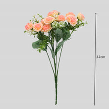 Load image into Gallery viewer, Flone 15 Head Mini Artificial Rose Flowers Valentines day Gift fake Flowers For Wedding Home Decoration Accessories