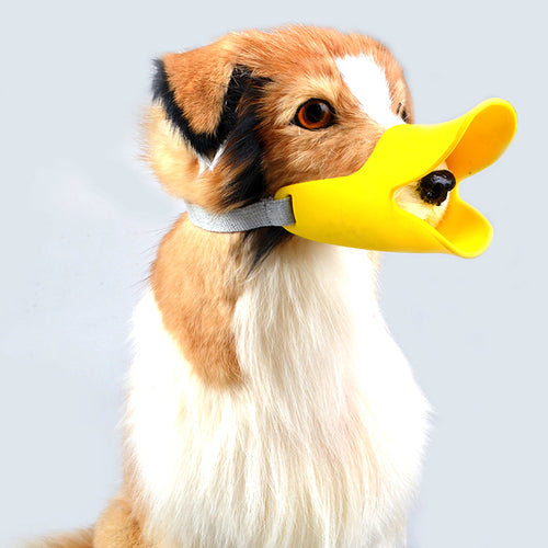 5 color silicone cute Pet dog duck mouth mouth and nose cover pet dog anti-bite mask dog supplies pet supplies