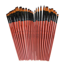 Load image into Gallery viewer, Art Model Paint Nylon Hair Acrylic Oil Watercolour Drawing Art Supplies Brown 6 Pcs Painting Craft Artist Paint Brushes Set