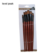 Load image into Gallery viewer, Art Model Paint Nylon Hair Acrylic Oil Watercolour Drawing Art Supplies Brown 6 Pcs Painting Craft Artist Paint Brushes Set